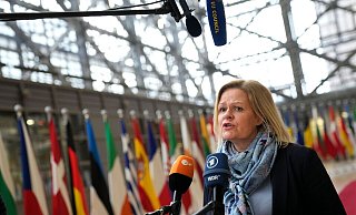 Innenministerin Nancy Faeser in Brüssel. - Virginia Mayo/AP Innenministerin Nancy Faeser in Brüssel. - Virginia Mayo/AP