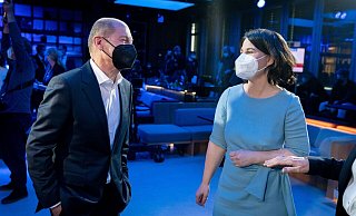 Olaf Scholz und Annalena Baerbock haben sich gemeinsam mit Armin Laschet einen Wettkampf im TV geliefert. - dpa Olaf Scholz und Annalena Baerbock haben sich gemeinsam mit Armin Laschet einen Wettkampf im TV geliefert. - dpa