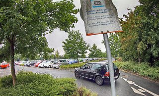 Der Park&Ride-Parkplatz an der Stadtbahnstation in Bielefeld-Milse ist besonders beliebt. - Sarah Jonek Der Park&Ride-Parkplatz an der Stadtbahnstation in Bielefeld-Milse ist besonders beliebt. - Sarah Jonek