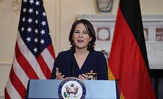 Bundesaußenministerin Annalena Baerbock in Washington. - Foto: Kay Nietfeld/dpa Bundesaußenministerin Annalena Baerbock in Washington. - Foto: Kay Nietfeld/dpa