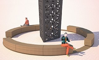 In drei Segmente aufgeteilt ist die Rundbahn an der Alcina-Uhr. - Kortemeier/Brokmann In drei Segmente aufgeteilt ist die Rundbahn an der Alcina-Uhr. - Kortemeier/Brokmann