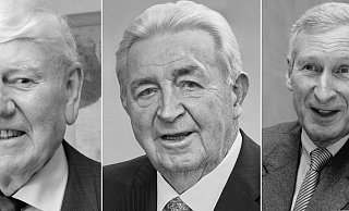 Hans Beckhoff (v.l.), Werner Stickling und Thomas J. Hörmann: Der Kreis Gütersloh hat im Jahr 2024 mehrere erfolgreiche Unternehmer verloren. - Karin Prignitz, Nobilia, Frank Jasper Hans Beckhoff (v.l.), Werner Stickling und Thomas J. Hörmann: Der Kreis Gütersloh hat im Jahr 2024 mehrere erfolgreiche Unternehmer verloren. - Karin Prignitz, Nobilia, Frank Jasper