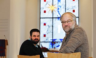 Die beiden evangelischen Pastöre Jens Hoffmann (l.) und Christoph Freimuth. - Roland Thöring Die beiden evangelischen Pastöre Jens Hoffmann (l.) und Christoph Freimuth. - Roland Thöring