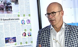 Ingo Nürnberger bei seinem Redaktionsbesuch bei der NW. - Barbara Franke Ingo Nürnberger bei seinem Redaktionsbesuch bei der NW. - Barbara Franke