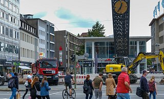 Ab Montag kommt die Baustelle im Herzen der Stadt so richtig in Fahrt. - Andreas Zobe/NW Ab Montag kommt die Baustelle im Herzen der Stadt so richtig in Fahrt. - Andreas Zobe/NW