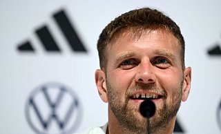 Niclas Füllkrug ist froh, wieder bei der Nationalmannschaft zu sein. - Federico Gambarini/dpa Niclas Füllkrug ist froh, wieder bei der Nationalmannschaft zu sein. - Federico Gambarini/dpa