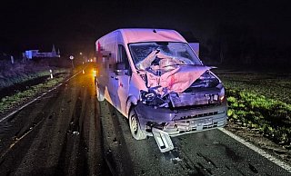 Der Sprinter hatte nach dem Unfall mit dem Pferd einen Totalschaden. - privat Der Sprinter hatte nach dem Unfall mit dem Pferd einen Totalschaden. - privat
