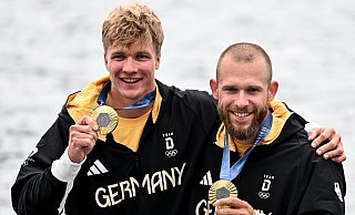 Nach Gold im Kajak-Vierer gab es für das Duo Jacob Schopf und Max Lemke auch Gold im Kajak-Zweier. - Sebastian Kahnert/dpa Nach Gold im Kajak-Vierer gab es für das Duo Jacob Schopf und Max Lemke auch Gold im Kajak-Zweier. - Sebastian Kahnert/dpa