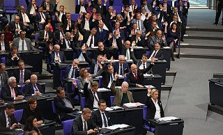 AfD-Abgeordnete im Bundestag. Die Partei soll künftig den Innenausschuss leiten - das stößt auf Kritik in der Opposition. - Foto: Kay Nietfeld/dpa AfD-Abgeordnete im Bundestag. Die Partei soll künftig den Innenausschuss leiten - das stößt auf Kritik in der Opposition. - Foto: Kay Nietfeld/dpa