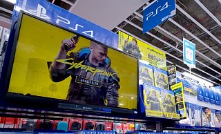 Ein Playstation-Promotion-Stand für "Cyberpunk 2077". - AFP Ein Playstation-Promotion-Stand für "Cyberpunk 2077". - AFP