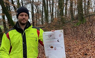 Die Sperrbänder und Schilder von Förster Jaron Bodin wurden immer wieder abgerissenund niedergetreten. - Matthias Foede Die Sperrbänder und Schilder von Förster Jaron Bodin wurden immer wieder abgerissenund niedergetreten. - Matthias Foede