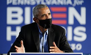„Wir müssen uns beteiligen wie nie zuvor, es darf keinen Zweifel geben", fordert Barack Obama. - picture alliance/AP Images „Wir müssen uns beteiligen wie nie zuvor, es darf keinen Zweifel geben", fordert Barack Obama. - picture alliance/AP Images