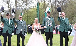 Das Scherfeder Königspaar Jens Winter und Gisela Rodewald steht im Mittelpunkt des diesjährigen Stadtschützenfests. - Burkhard Battran Das Scherfeder Königspaar Jens Winter und Gisela Rodewald steht im Mittelpunkt des diesjährigen Stadtschützenfests. - Burkhard Battran