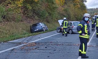 Bei dem Zusammenstoß wurden drei Menschen schwer verletzt. - Svenja Ludwig Bei dem Zusammenstoß wurden drei Menschen schwer verletzt. - Svenja Ludwig