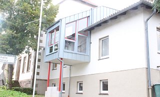 Über ein neues Treppenhaus wird das Obergeschoss erschlossen. - Burkhard Battran Über ein neues Treppenhaus wird das Obergeschoss erschlossen. - Burkhard Battran