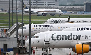 Bislang werden viele Condor-Passagiere von der Lufthansa nach Frankfurt geflogen. - Arne Dedert/dpa Bislang werden viele Condor-Passagiere von der Lufthansa nach Frankfurt geflogen. - Arne Dedert/dpa