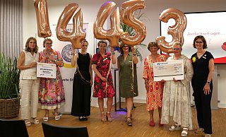 Mit 14.453 Euro machen die Soroptimistinnen und ihre Gäste die Erfüllung vieler weiterer Wünsche durch das Wünschemobil möglich. Die Spendensumme ist seit dem Treffen noch weiter gestiegen. - Ilka Gülker Mit 14.453 Euro machen die Soroptimistinnen und ihre Gäste die Erfüllung vieler weiterer Wünsche durch das Wünschemobil möglich. Die Spendensumme ist seit dem Treffen noch weiter gestiegen. - Ilka Gülker