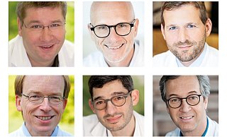 Die ausgezeichneten Ärzte aus Bielefeld: Holger Sudhoff, Joachim Feldkamp, Marcel Binnebösel, Ralf-Gerhard Ritter, Hisham Fansa, Christoph Stellbrink, Werner Bader, Martin Rudwaleit und Reinhard Burk. - Klinikum Die ausgezeichneten Ärzte aus Bielefeld: Holger Sudhoff, Joachim Feldkamp, Marcel Binnebösel, Ralf-Gerhard Ritter, Hisham Fansa, Christoph Stellbrink, Werner Bader, Martin Rudwaleit und Reinhard Burk. - Klinikum