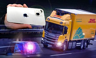 Auf dem Weg vom Kreis Gütersloh nach Bielefeld sind aus dem Auflieger eines Lasters hochwertige Apple-Geräte gestohlen worden. Die Polizei ermittelt. - Montage, Fotos: Andreas Frücht, dpa Auf dem Weg vom Kreis Gütersloh nach Bielefeld sind aus dem Auflieger eines Lasters hochwertige Apple-Geräte gestohlen worden. Die Polizei ermittelt. - Montage, Fotos: Andreas Frücht, dpa
