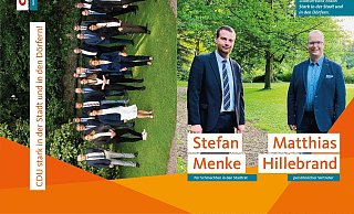 Falsche Angaben: Der fehlerhafte Flyer, in dem Matthias Hillebrand als persönlicher Vertreter genannt wird, ging nie in den Druck. Er wurde aber auf Facebook veröffentlicht. - CDU Falsche Angaben: Der fehlerhafte Flyer, in dem Matthias Hillebrand als persönlicher Vertreter genannt wird, ging nie in den Druck. Er wurde aber auf Facebook veröffentlicht. - CDU