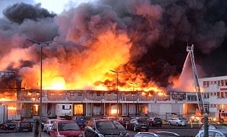 Bei dem Großbrand im Februar 2016 ist der Westfleisch-Schlachthof komplett zerstört worden. - (Archivbild) Marc Köppelmann Bei dem Großbrand im Februar 2016 ist der Westfleisch-Schlachthof komplett zerstört worden. - (Archivbild) Marc Köppelmann