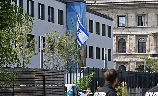 Großeinsatz vor dem israelischen Generalkonsulat in München - Peter Kneffel/dpa Großeinsatz vor dem israelischen Generalkonsulat in München - Peter Kneffel/dpa
