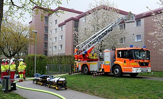 In einem Keller in einem Mehrfamilienhaus am Kleinenberger Weg brennt ein Wäschetrockner aus. - Ralph Meyer In einem Keller in einem Mehrfamilienhaus am Kleinenberger Weg brennt ein Wäschetrockner aus. - Ralph Meyer