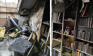 So sehen Lulus Regale nach dem Brand in ihrem Zimmer am Spreeweg aus. - privat So sehen Lulus Regale nach dem Brand in ihrem Zimmer am Spreeweg aus. - privat