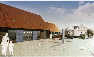 Neue Optik: Zum Gerberplatz hin sollen große Glaslemente in die Fassade eingearbeitet werden. - Gerberei-Museum Neue Optik: Zum Gerberplatz hin sollen große Glaslemente in die Fassade eingearbeitet werden. - Gerberei-Museum