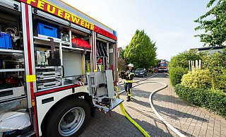 Die Feuerwehr rückte am Sonntagnachmittag in den Norden der Stadt aus. - Christian Mathiesen Die Feuerwehr rückte am Sonntagnachmittag in den Norden der Stadt aus. - Christian Mathiesen