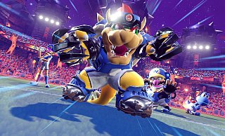 Ja, auch Erzscherge Bowser steht in «Mario Strikers: Battle League» auf dem Platz. - Nintendo/dpa-tmn Ja, auch Erzscherge Bowser steht in «Mario Strikers: Battle League» auf dem Platz. - Nintendo/dpa-tmn