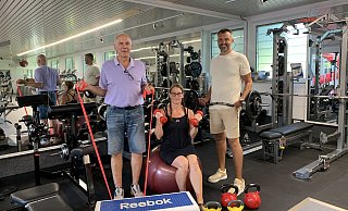 Dirk Sieker, Sportleiter TGE, Bettina Beinke, 2. Vorsitzende TGE und Maxim Wassiljew, Geschäftsführer BTW - Privat Dirk Sieker, Sportleiter TGE, Bettina Beinke, 2. Vorsitzende TGE und Maxim Wassiljew, Geschäftsführer BTW - Privat