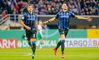 Die SCP-Angreifer Felix Platte (r.) und Marvin Pieringer waren bis in den Oktober hinein das erfolgreichste Zweitliga-Sturmduo. Doch zuletzt hatten beide akute Ladehemmungen. - Besim Mazhiqi Die SCP-Angreifer Felix Platte (r.) und Marvin Pieringer waren bis in den Oktober hinein das erfolgreichste Zweitliga-Sturmduo. Doch zuletzt hatten beide akute Ladehemmungen. - Besim Mazhiqi