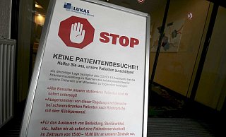 Besucher dürfen das Lukas-Krankenhaus aktuell nur in Ausnahmesituationen betreten. - Gerald Dunkel Besucher dürfen das Lukas-Krankenhaus aktuell nur in Ausnahmesituationen betreten. - Gerald Dunkel