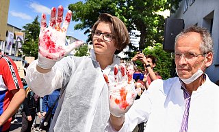David Nalimov (15) gehört zum Organisationsteam von Fridays for Future in Bielefeld. - BARBARA FRANKE David Nalimov (15) gehört zum Organisationsteam von Fridays for Future in Bielefeld. - BARBARA FRANKE