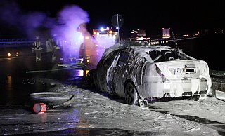 Einsatzkräfte der Warburger Feuerwehr haben den Brand mittels Löschschaum gelöscht und die Einsatzstelle gesichert. - Dieter Scholz Einsatzkräfte der Warburger Feuerwehr haben den Brand mittels Löschschaum gelöscht und die Einsatzstelle gesichert. - Dieter Scholz
