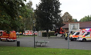 In der Sekundarschule Borgentreich wurde Reizgas versprüht. Das führte zu einem Großeinsatz der Rettungskräfte. - Simone Flörke In der Sekundarschule Borgentreich wurde Reizgas versprüht. Das führte zu einem Großeinsatz der Rettungskräfte. - Simone Flörke