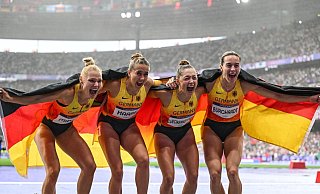 Auch die Starterinnen der Bronze-Staffel über 4x100 Meter werden in Berlin dabei sein. - Sven Hoppe/dpa Auch die Starterinnen der Bronze-Staffel über 4x100 Meter werden in Berlin dabei sein. - Sven Hoppe/dpa