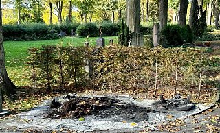 Teilweise blieb von den Tonnen nur geschmolzenes Plastik übrig. - Ralph Meyer Teilweise blieb von den Tonnen nur geschmolzenes Plastik übrig. - Ralph Meyer