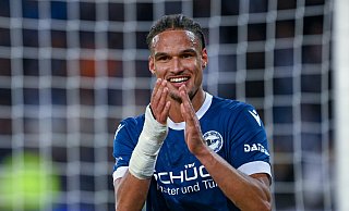 Joel Felix (26) spielt seit Sommer 2024 für den DSC Arminia Bielefeld. - Teresa Kroeger Joel Felix (26) spielt seit Sommer 2024 für den DSC Arminia Bielefeld. - Teresa Kroeger