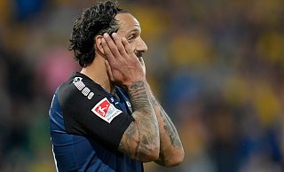 Adriano Grimaldi ließ im Spiel seiner Paderborner gegen Eintracht Braunschweig gleich mehrere Torchancen ungenutzt. - picture alliance / Eibner-Pressefoto Adriano Grimaldi ließ im Spiel seiner Paderborner gegen Eintracht Braunschweig gleich mehrere Torchancen ungenutzt. - picture alliance / Eibner-Pressefoto