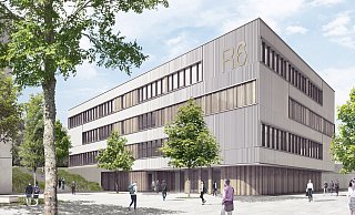 So soll das neue Anatomiegebäude R.6 auf dem Campus Süd der Universität Bielefeld einmal aussehen. Besonders ist vor allem das Innere. - agn Niederberghaus & Partner GmbH (Visualisierung) So soll das neue Anatomiegebäude R.6 auf dem Campus Süd der Universität Bielefeld einmal aussehen. Besonders ist vor allem das Innere. - agn Niederberghaus & Partner GmbH (Visualisierung)
