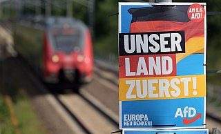 Ein Wahlplakat der AfD für die Europawahl. - Michael Bahlo/dpa Ein Wahlplakat der AfD für die Europawahl. - Michael Bahlo/dpa