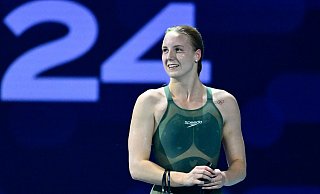 Isabel Gose gab ein beeindruckendes Debüt im Freiwasser. - Denes Erdos/AP/dpa Isabel Gose gab ein beeindruckendes Debüt im Freiwasser. - Denes Erdos/AP/dpa
