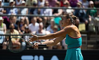 Aryna Sabalenka wartet noch auf den ersten Rasentitel ihrer Karriere. - Hannes Albert/dpa Aryna Sabalenka wartet noch auf den ersten Rasentitel ihrer Karriere. - Hannes Albert/dpa