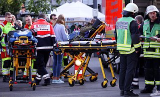 Vor zwei Monaten kam es in der Gütersloher Stadthalle zu einem Großeinsatz von Polizei, Feuerwehr und Rettungsdienst. Vorsorglich war damals ein Massenanfall an Verletzten ausgelöst. - Patrick Menzel Vor zwei Monaten kam es in der Gütersloher Stadthalle zu einem Großeinsatz von Polizei, Feuerwehr und Rettungsdienst. Vorsorglich war damals ein Massenanfall an Verletzten ausgelöst. - Patrick Menzel