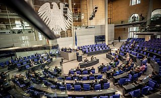 Die Union warb im Bundestag vehement dafür, der von Russland angegriffene Ukraine mit der Lieferung von Taurus-Marschflugkörpern zu helfen. - Michael Kappeler/dpa Die Union warb im Bundestag vehement dafür, der von Russland angegriffene Ukraine mit der Lieferung von Taurus-Marschflugkörpern zu helfen. - Michael Kappeler/dpa