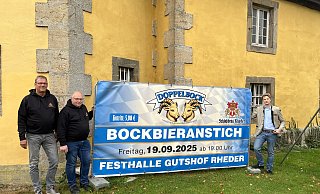 Einer der Gesellschafter, Ferdinand von Spiegel, der Verkäufer Klaus Stiewe und der Geschäftsführende Braumeister Michael Lange laden ein. - Privat Einer der Gesellschafter, Ferdinand von Spiegel, der Verkäufer Klaus Stiewe und der Geschäftsführende Braumeister Michael Lange laden ein. - Privat