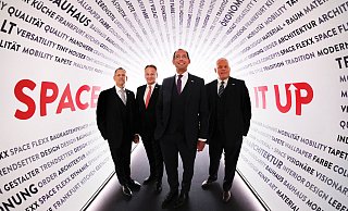 Die Nobilia-Geschäftsführer Frank Kramer (v. l.), Michael Klein, Lars Bopf und Oliver Streit. - Roland Thöring Die Nobilia-Geschäftsführer Frank Kramer (v. l.), Michael Klein, Lars Bopf und Oliver Streit. - Roland Thöring