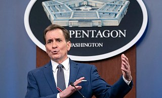 John Kirby, der Sprecher des Pentagon, spricht auf einer Pressekonferenz. - Foto: Alex Brandon/AP/dpa John Kirby, der Sprecher des Pentagon, spricht auf einer Pressekonferenz. - Foto: Alex Brandon/AP/dpa